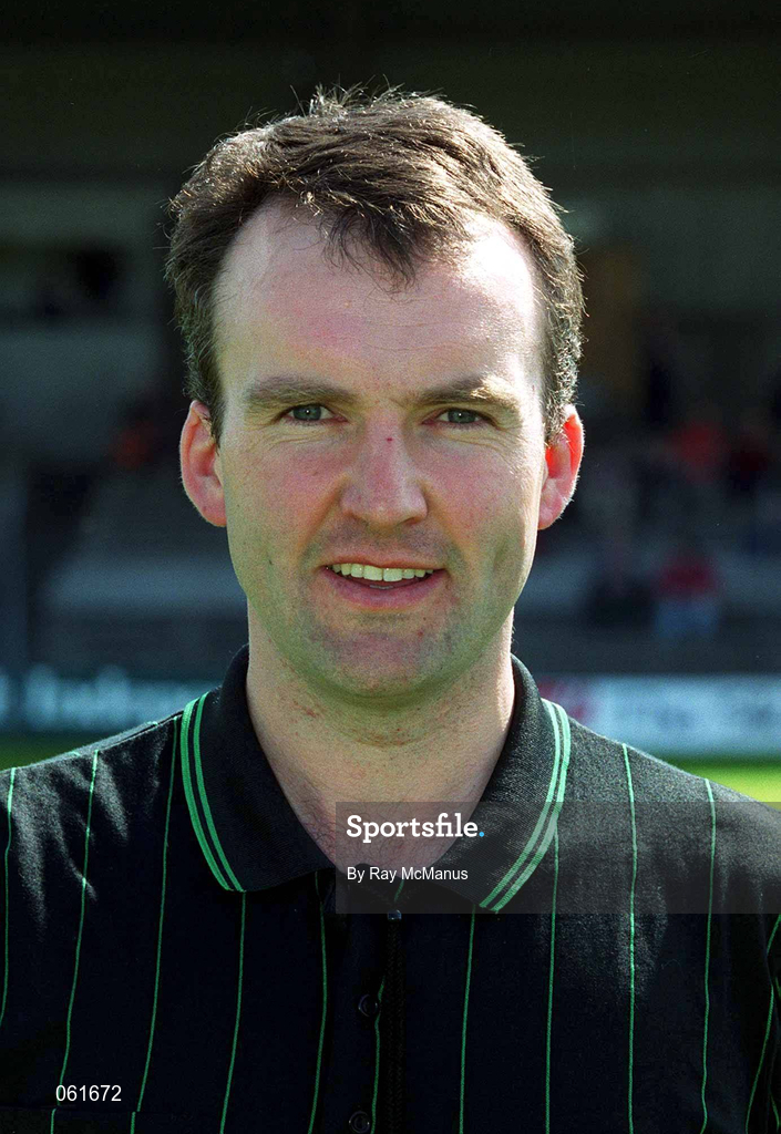 6 May 2001; Linesman Diarmuid Kirwan before the Allianz National Hurling League Final match between Tipperary and Clare at the Gaelic Grounds in Limerick. Photo by Ray McManus/Sportsfile