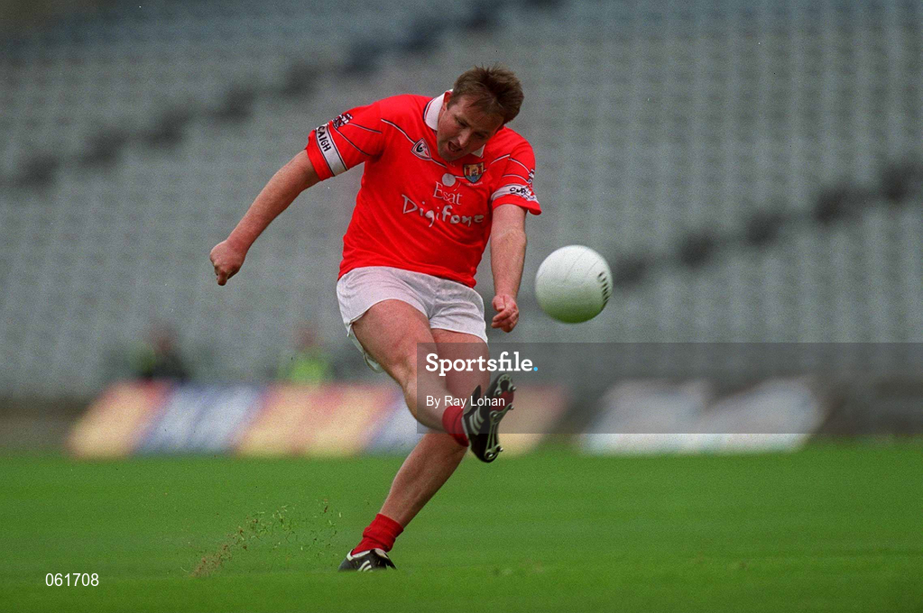 29 April 2001; Colin Corkery of Cork takes a free kick during the Allianz GAA National Football League Division 2 Final match between Westmeath and Cork at Croke Park in Dublin. Photo by Ray Lohan/Sportsfile