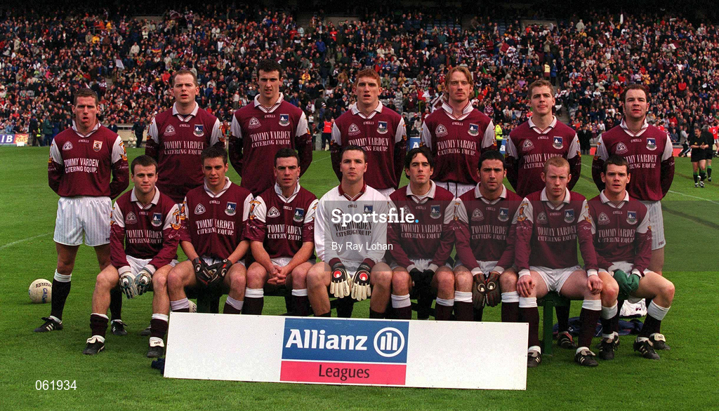 29 April 2001; The Galway team before the Allianz GAA National Football League Division 1 Final match betweem Mayo and Galway at Croke Park in Dublin. Photo by Ray Lohan/Sportsfile