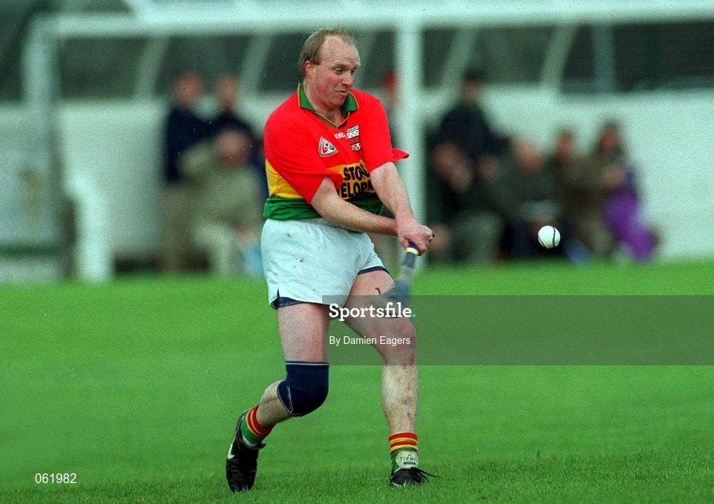 29 April 2001; Martin Farrell of Carlow during the Guinness Leinster Senior Hurling Championship Preliminary Round match between Carlow and Laois at Dr Cullen Park in Carlow. Photo by Damien Eagers/Sportsfile