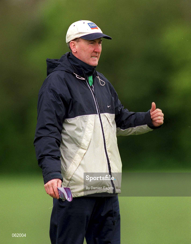 29 April 2001; Carlow manager Michael Walsh before the Guinness Leinster Senior Hurling Championship Preliminary Round match between Carlow and Laois at Dr Cullen Park in Carlow. Photo by Damien Eagers/Sportsfile