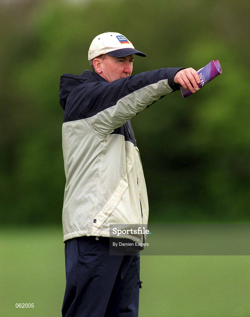 29 April 2001; Carlow manager Michael Walsh before the Guinness Leinster Senior Hurling Championship Preliminary Round match between Carlow and Laois at Dr Cullen Park in Carlow. Photo by Damien Eagers/Sportsfile