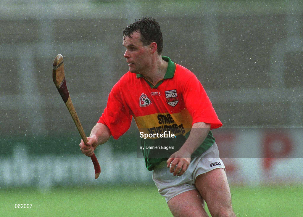 29 April 2001; Johnny Nevin of Carlow during the Guinness Leinster Senior Hurling Championship Preliminary Round match between Carlow and Laois at Dr Cullen Park in Carlow. Photo by Damien Eagers/Sportsfile