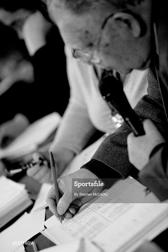 19 February 2010; A general view of the draws for the National Senior Boxing Championships. National Senior Boxing Championships Draws, Ringside Club, National Stadium, Dublin. Picture credit: Stephen McCarthy / SPORTSFILE