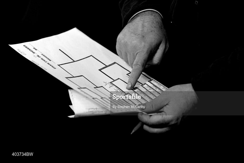 19 February 2010; A general view of the draws for the National Senior Boxing Championships. National Senior Boxing Championships Draws, Ringside Club, National Stadium, Dublin. Picture credit: Stephen McCarthy / SPORTSFILE