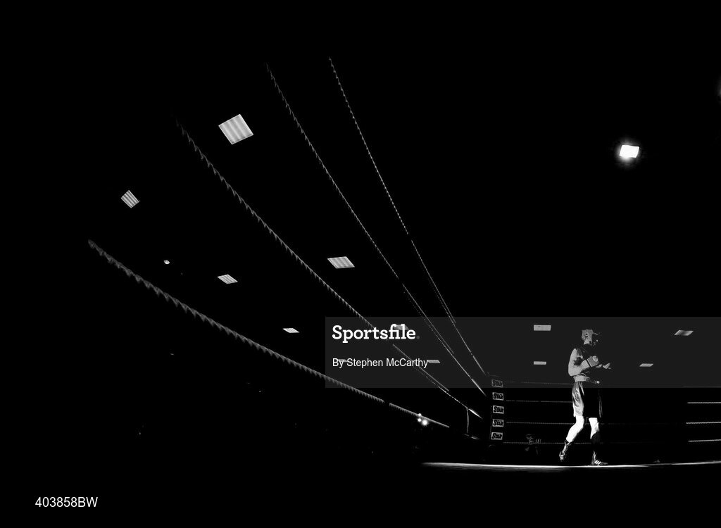 19 February 2010; Stephen Reville ahead of his Novice 75kg bout with David Stephenson. National Mens and Womens Elite National Boxing Championships, Preliminary Rounds. National Stadium, Dublin. Picture credit: Stephen McCarthy / SPORTSFILE