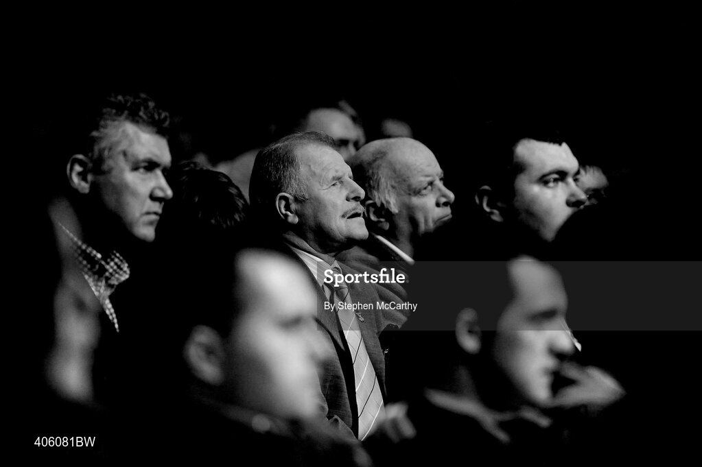 20 February 2010; Supporters watches on during a bout. National Boxing Championships - Semi-Finals, National Stadium, Dublin. Picture credit: Stephen McCarthy / SPORTSFILE