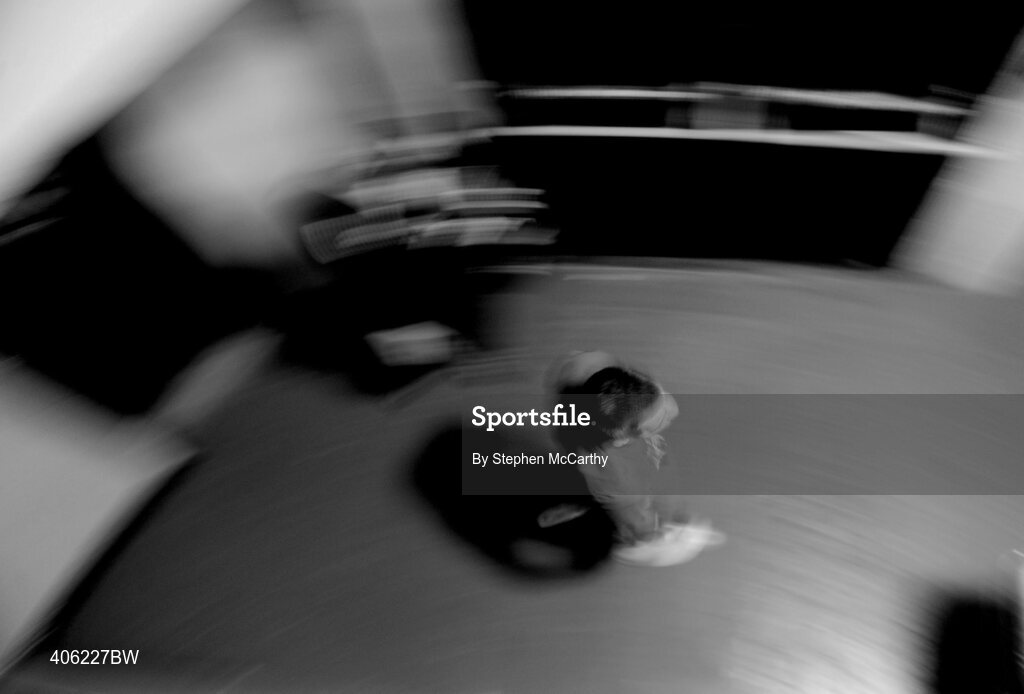 27 February 2010; Jason Quigley, Finn Valey, prepares for his 75kg bout with Eamon O'Kane, Immaculata. National Mens Elite Championships Semi-Finals - Saturday, National Stadium, Dublin. Picture credit: Stephen McCarthy / SPORTSFILE