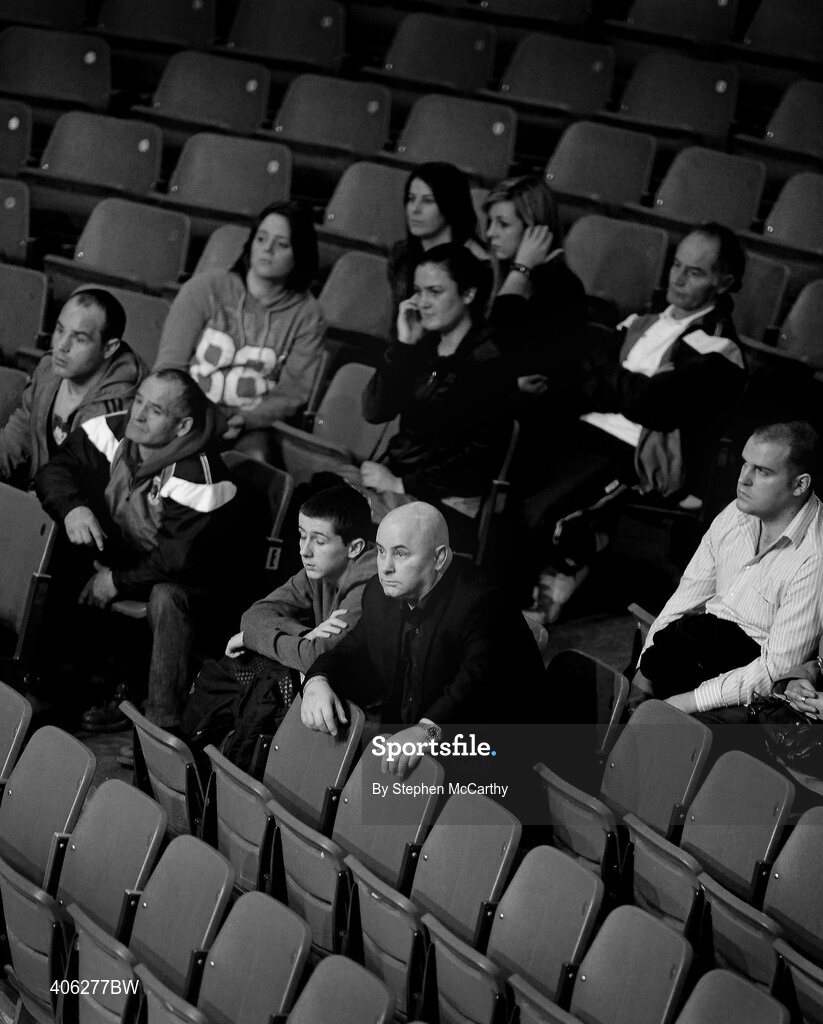 27 February 2010; Supporters watches on during one of the evenings contests. National Mens Elite Championships Semi-Finals - Saturday, National Stadium, Dublin. Picture credit: Stephen McCarthy / SPORTSFILE