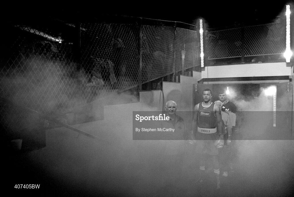 5 March 2010; Tommy McCarthy, Oliver Plunketts, makes his way to the ring for his elite 81kg final bout with Kenny Egan, Neilstown. National Men's & Women's Elite National Championships 2010 Finals - Friday, National Stadium, Dublin. Picture credit: Stephen McCarthy / SPORTSFILE