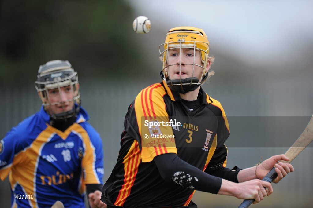 6 March 2010; Eoghan McCarthy, Ard Scoil Ris, in action against Kevin Slattery, Thurles CBS. Harty Cup Final replay, Thurles CBS v Ard Scoil Ris, McDonagh Park, Nenagh, Co. Tipperary. Picture credit: Matt Browne / SPORTSFILE