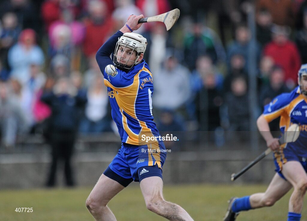 6 March 2010; Denis Maher, Thurles CBS, scores a penalty against Ard Scoil Ris. Harty Cup Final replay, Thurles CBS v Ard Scoil Ris, McDonagh Park, Nenagh, Co. Tipperary. Picture credit: Matt Browne / SPORTSFILE