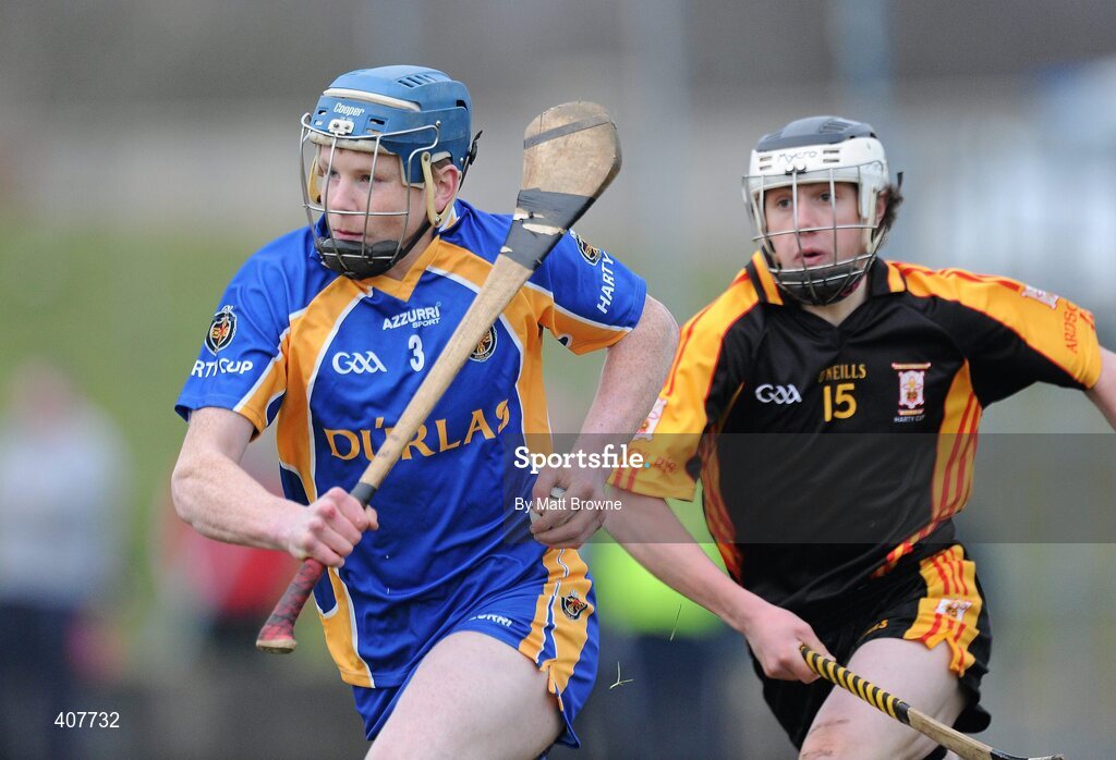 6 March 2010; Cathal Carroll, Thurles CBS, in action against Adrian Breen, Ard Scoil Ris. Harty Cup Final replay, Thurles CBS v Ard Scoil Ris, McDonagh Park, Nenagh, Co. Tipperary. Picture credit: Matt Browne / SPORTSFILE