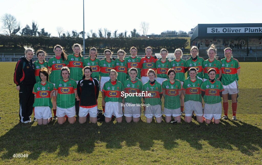 7 March 2010; The Mayo squad. Bord Gais Energy Ladies National Football League Division 1 Round 4, Monaghan v Mayo, Emyvale, Co. Monaghan. Picture credit: Oliver McVeigh / SPORTSFILE