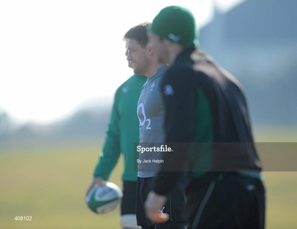 9 March 2010; Ireland's Ronan O'Gara during rugby squad training ahead of their RBS Six Nations Rugby Championship match against Wales on Saturday. Dr. Hickey Park, Greystones, Co. Wicklow. Picture credit; Jack Halpin / SPORTSFILE