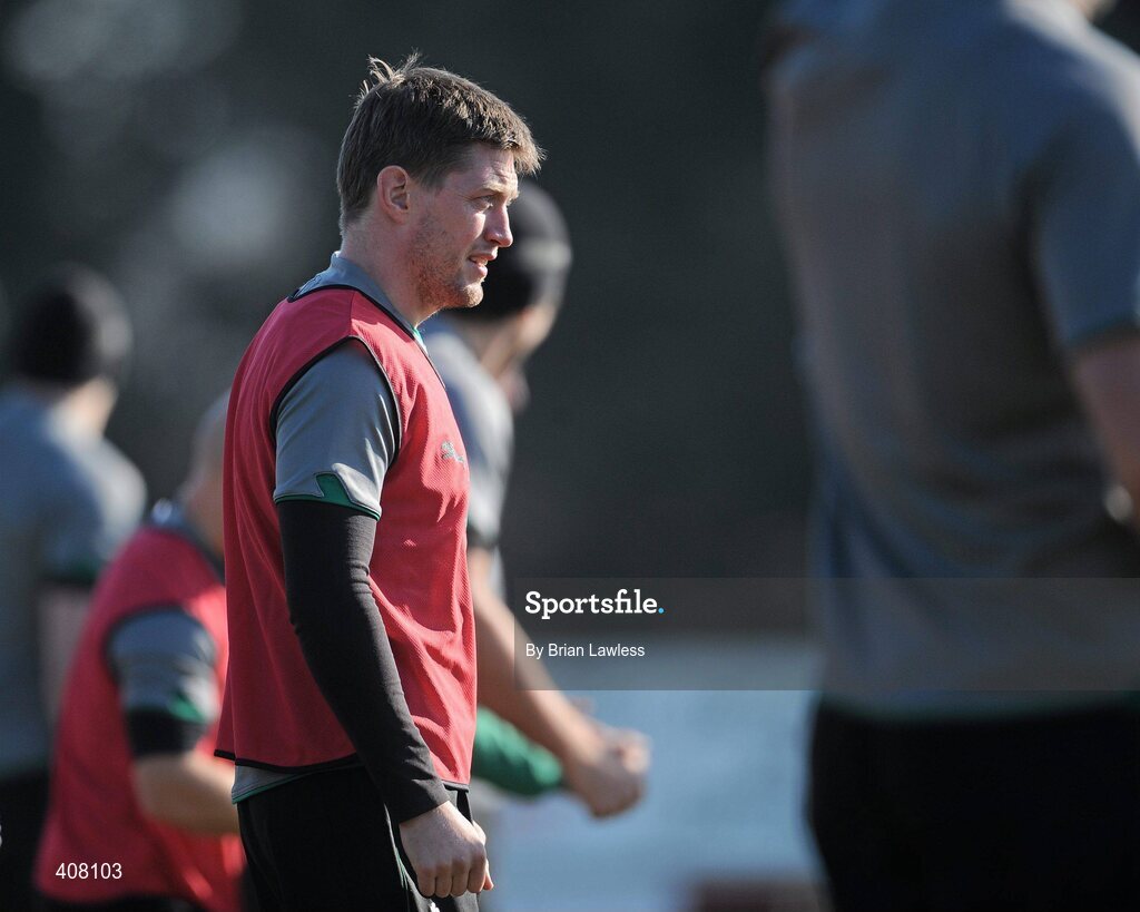 9 March 2010; Ireland's Ronan O'Gara during rugby squad training ahead of their RBS Six Nations Rugby Championship match against Wales on Saturday. Dr. Hickey Park, Greystones, Co. Wicklow. Picture credit; Brian Lawless / SPORTSFILE