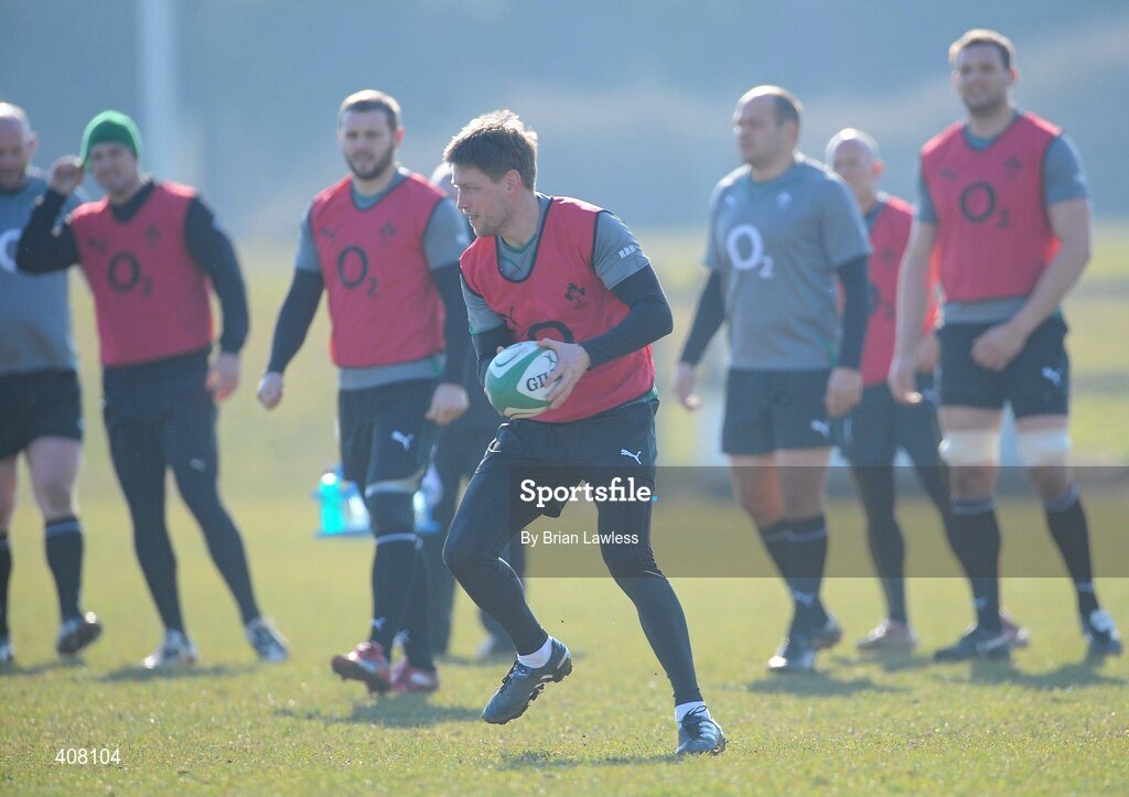9 March 2010; Ireland's Ronan O'Gara during rugby squad training ahead of their RBS Six Nations Rugby Championship match against Wales on Saturday. Dr. Hickey Park, Greystones, Co. Wicklow. Picture credit; Brian Lawless / SPORTSFILE