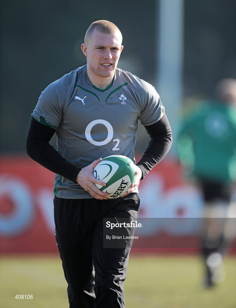 9 March 2010; Ireland's Keith Earls during rugby squad training ahead of their RBS Six Nations Rugby Championship match against Wales on Saturday. Dr. Hickey Park, Greystones, Co. Wicklow. Picture credit; Brian Lawless / SPORTSFILE