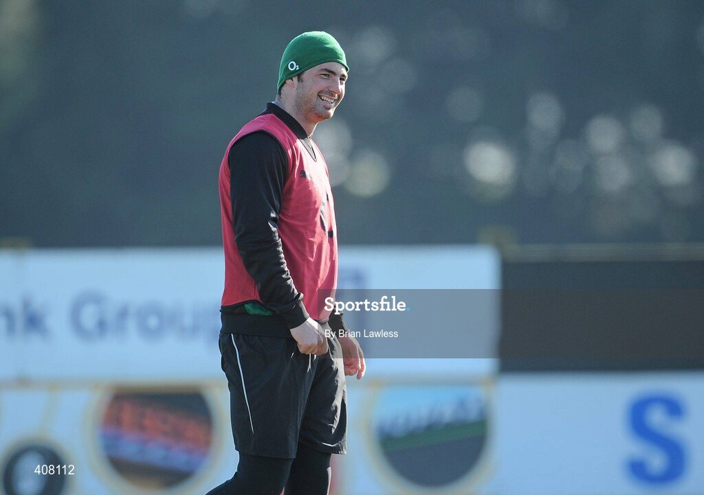 9 March 2010; Ireland's Rob Kearney during rugby squad training ahead of their RBS Six Nations Rugby Championship match against Wales on Saturday. Dr. Hickey Park, Greystones, Co. Wicklow. Picture credit; Brian Lawless / SPORTSFILE