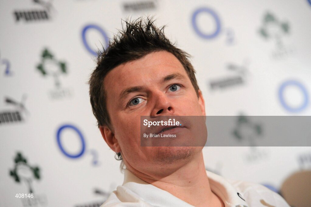 9 March 2010; Ireland captain Brian O'Driscoll during the rugby squad team announcement ahead of their RBS Six Nations Rugby Championship match against Wales on Saturday. Fitzpatrick's Castle Hotel, Killiney, Co. Dublin. Picture credit; Brian Lawless / SPORTSFILE