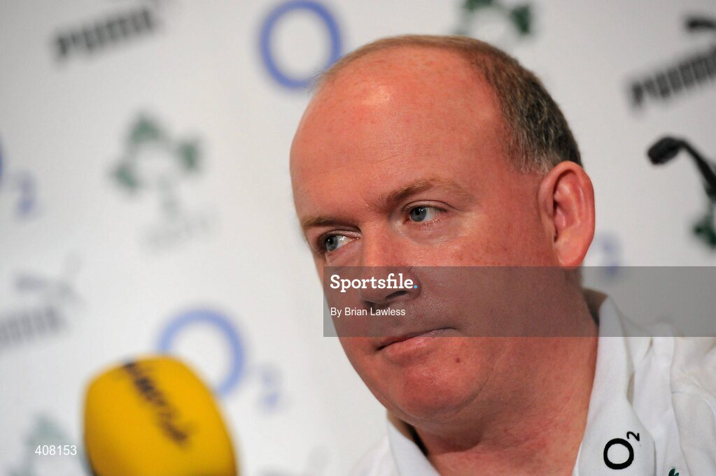 9 March 2010; Ireland head coach Declan Kidney during the rugby squad team announcement ahead of their RBS Six Nations Rugby Championship match against Wales on Saturday. Fitzpatrick's Castle Hotel, Killiney, Co. Dublin. Picture credit; Brian Lawless / SPORTSFILE