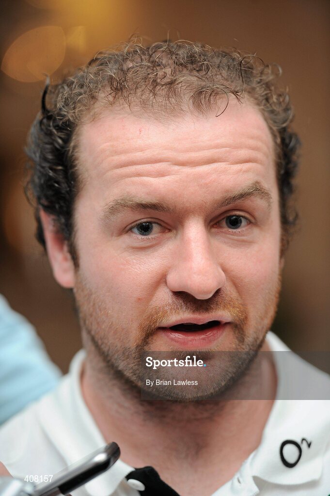 9 March 2010; Ireland's Geordan Murphy during the rugby squad team announcement ahead of their RBS Six Nations Rugby Championship match against Wales on Saturday. Fitzpatrick's Castle Hotel, Killiney, Co. Dublin. Picture credit; Brian Lawless / SPORTSFILE