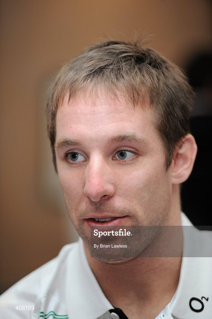 9 March 2010; Ireland's Tomas O'Leary during the rugby squad team announcement ahead of their RBS Six Nations Rugby Championship match against Wales on Saturday. Fitzpatrick's Castle Hotel, Killiney, Co. Dublin. Picture credit; Brian Lawless / SPORTSFILE