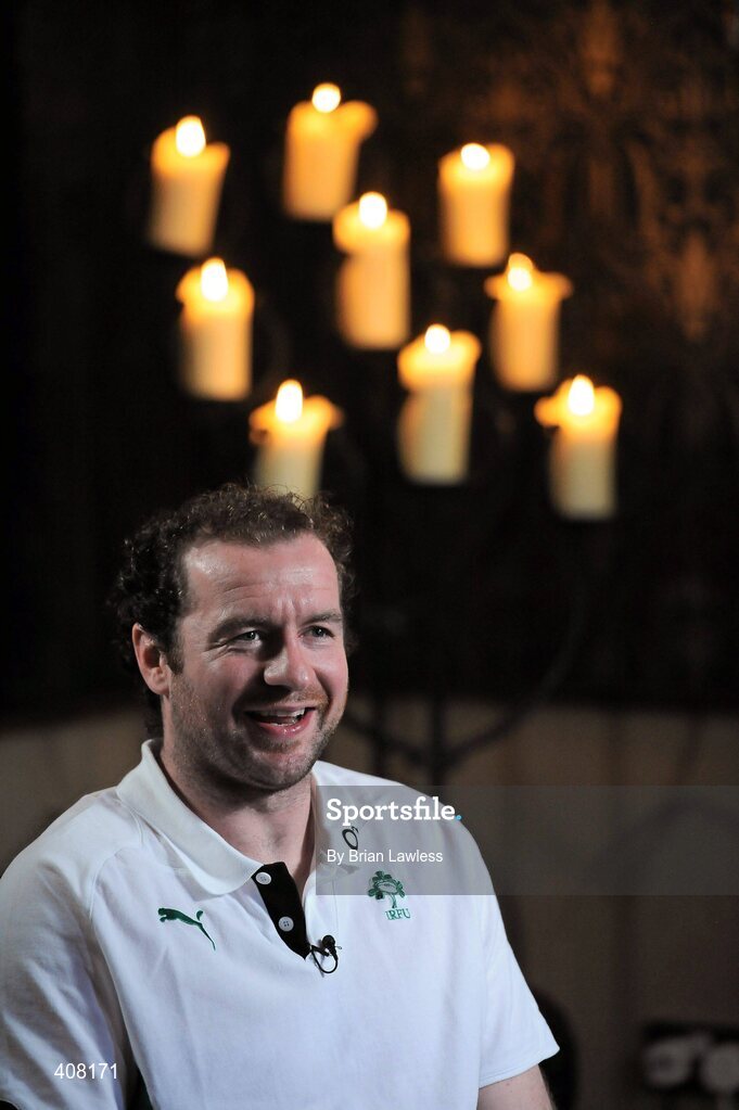 9 March 2010; Ireland's Geordan Murphy during the rugby squad team announcement ahead of their RBS Six Nations Rugby Championship match against Wales on Saturday. Fitzpatrick's Castle Hotel, Killiney, Co. Dublin. Picture credit; Brian Lawless / SPORTSFILE