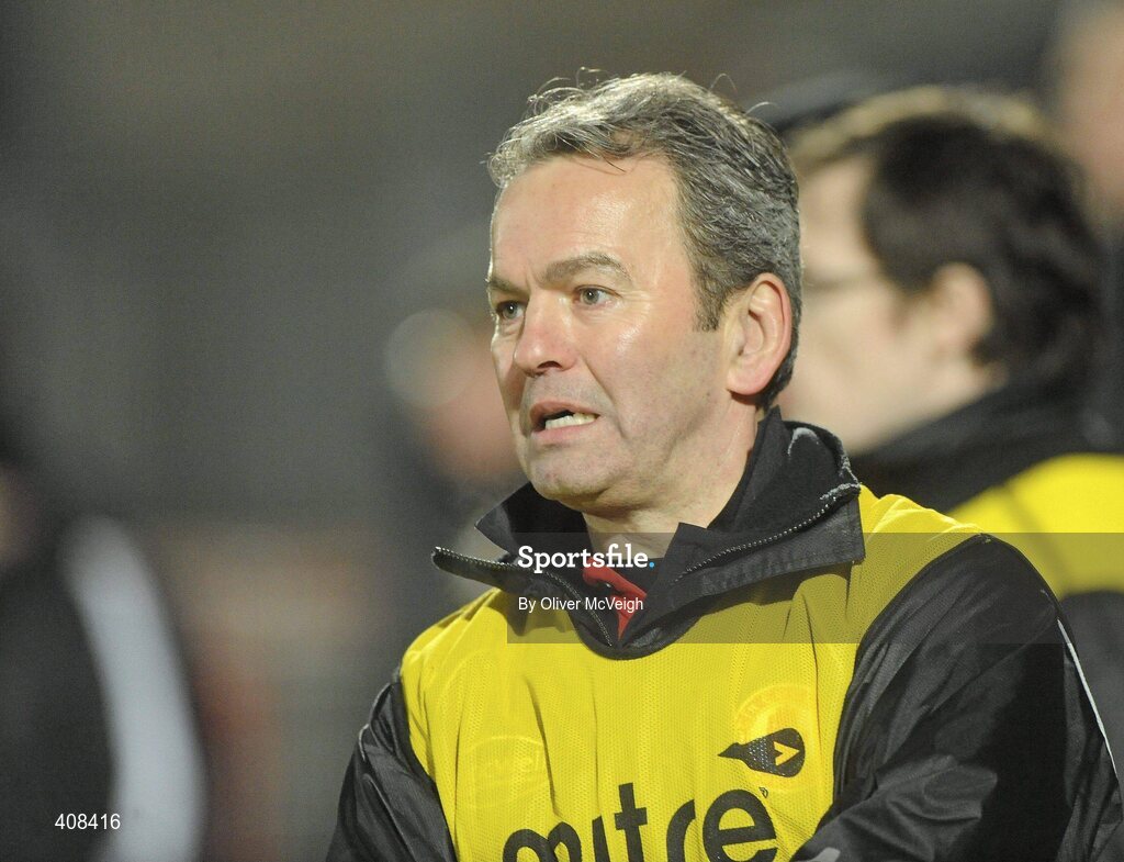 10 March 2010; Tyrone manager Liam Donnelly during the game. Cadbury Ulster GAA Football Under 21 Championship, Preliminary Round, Tyrone v Derry, Healy Park, Omagh, Co. Tyrone. Picture credit: Oliver McVeigh / SPORTSFILE