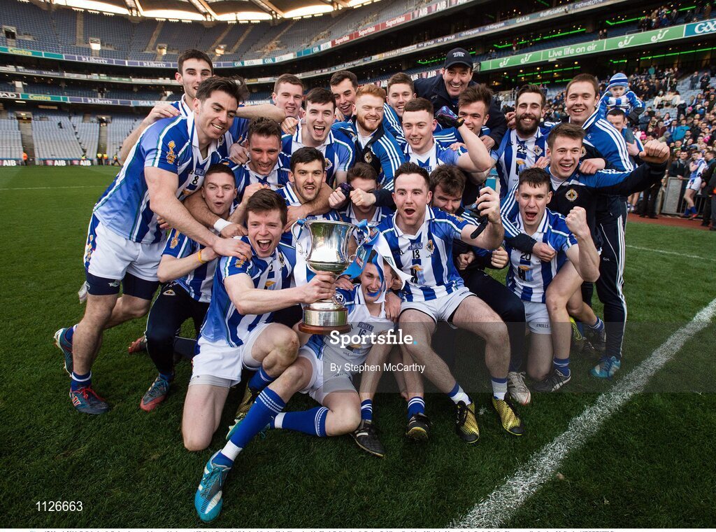 17 March 2016; Ballyboden St Endas players celebrate with the cup. AIB GAA Football All-Ireland Senior Club Championship Final, Ballyboden St Endas, Dublin, v Castlebar Mitchels, Mayo. Croke Park, Dublin. Picture credit: Stephen McCarthy / SPORTSFILE