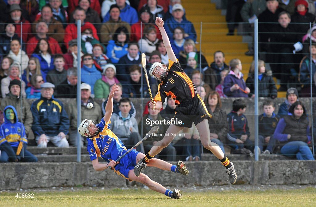 11 March 2010; Adrian Breen, Ard Scoil Ris, in action against James Bourke, Thurles CBS. Harty Cup Final, 2nd Replay, Thurles CBS v Ard Scoil Ris, McDonagh Park, Nenagh, Co. Tipperary. Picture credit: Diarmuid Greene / SPORTSFILE