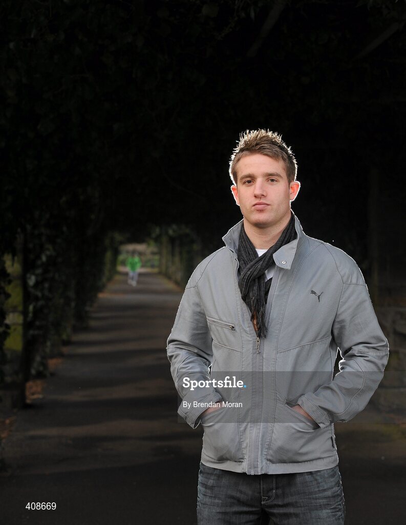 20 January 2010; Ireland and Leinster rugby player Luke Fitzgerald. Herbert Park, Ballsbridge, Dublin. Picture credit: Brendan Moran / SPORTSFILE