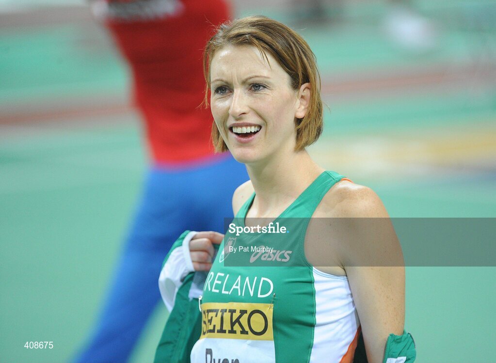 12 March 2010; Ireland's Deirdre Ryan after she failed to qualify for the Women's High Jump final. 13th IAAF World Indoor Athletics Championships, Doha, Qatar. Picture credit: Pat Murphy / SPORTSFILE