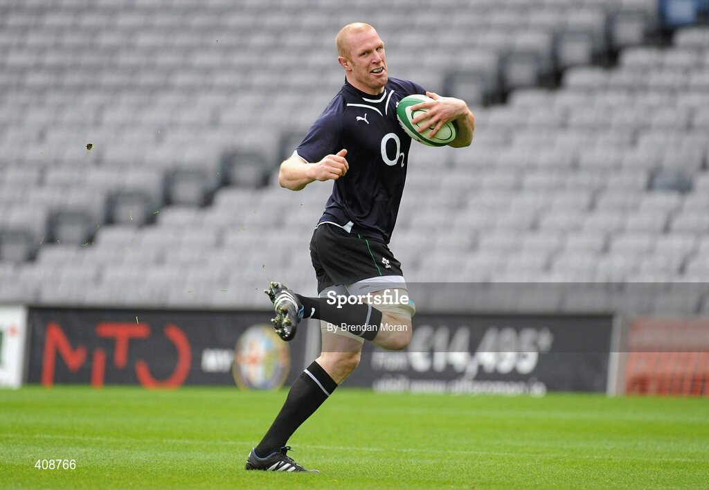 12 March 2010; Ireland's Paul O'Connell in action during the squad captain's run ahead of their RBS Six Nations Rugby Championship match against Wales on Saturday. Croke Park, Dublin. Picture credit: Brendan Moran / SPORTSFILE