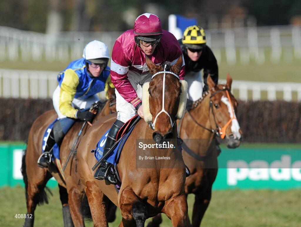 28 February 2010; Nuvelli, with Davy Russell up, during The Carrickmines Handicap Steeplechase. Leopardstown Racecourse, Dublin. Picture credit: Brian Lawless / SPORTSFILE