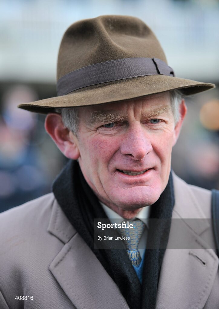 28 February 2010; Trainer Arthur Moore after sending Stewarts House out to win The Carrickmines Handicap Steeplechase. Leopardstown Racecourse, Dublin. Picture credit: Brian Lawless / SPORTSFILE