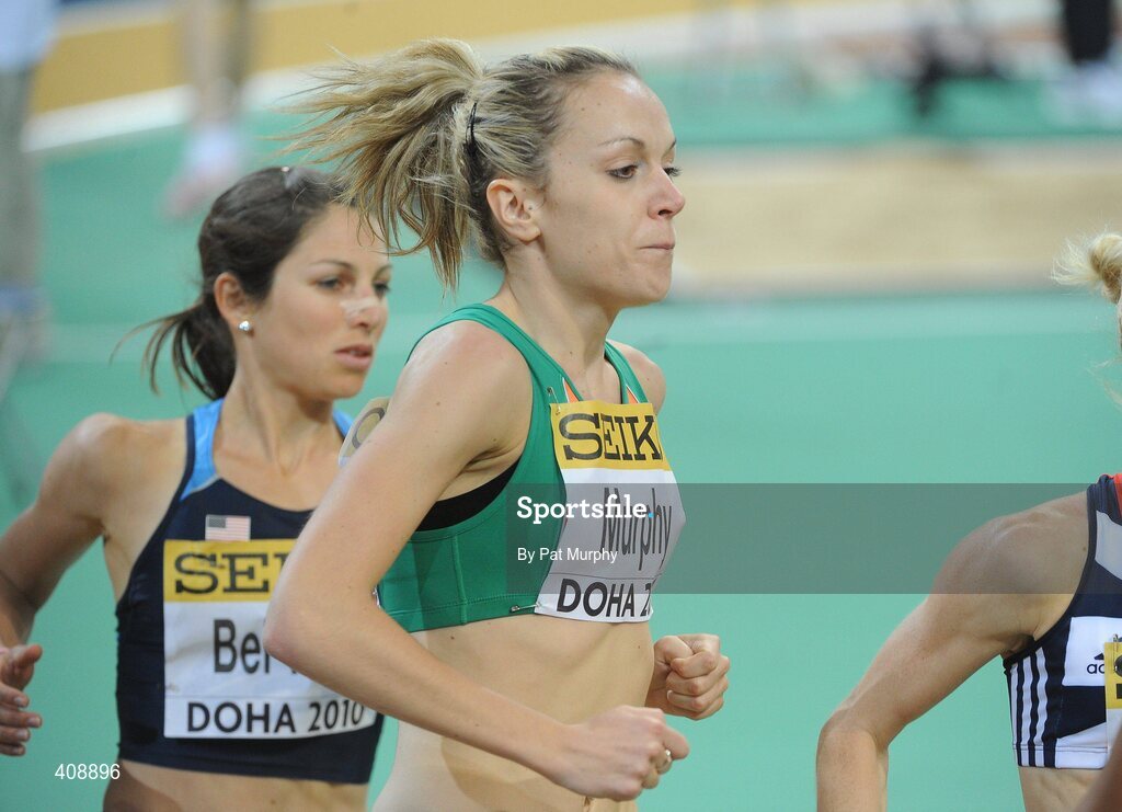 12 March 2010; Ireland's Hazel Murphy on her way to finishing in 9th place, in a time of 9:17.60, during the Women's 3000m Heats at the 13th IAAF World Indoor Athletics Championships, Doha, Qatar. Picture credit: Pat Murphy / SPORTSFILE
