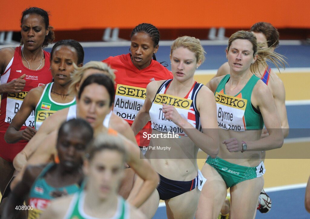 12 March 2010; Ireland's Deirdre Byrne on her way to finishing in 10th place, in a time of 8:58.94, during her Women's 3000m Heats at the 13th IAAF World Indoor Athletics Championships, Doha, Qatar. Picture credit: Pat Murphy / SPORTSFILE