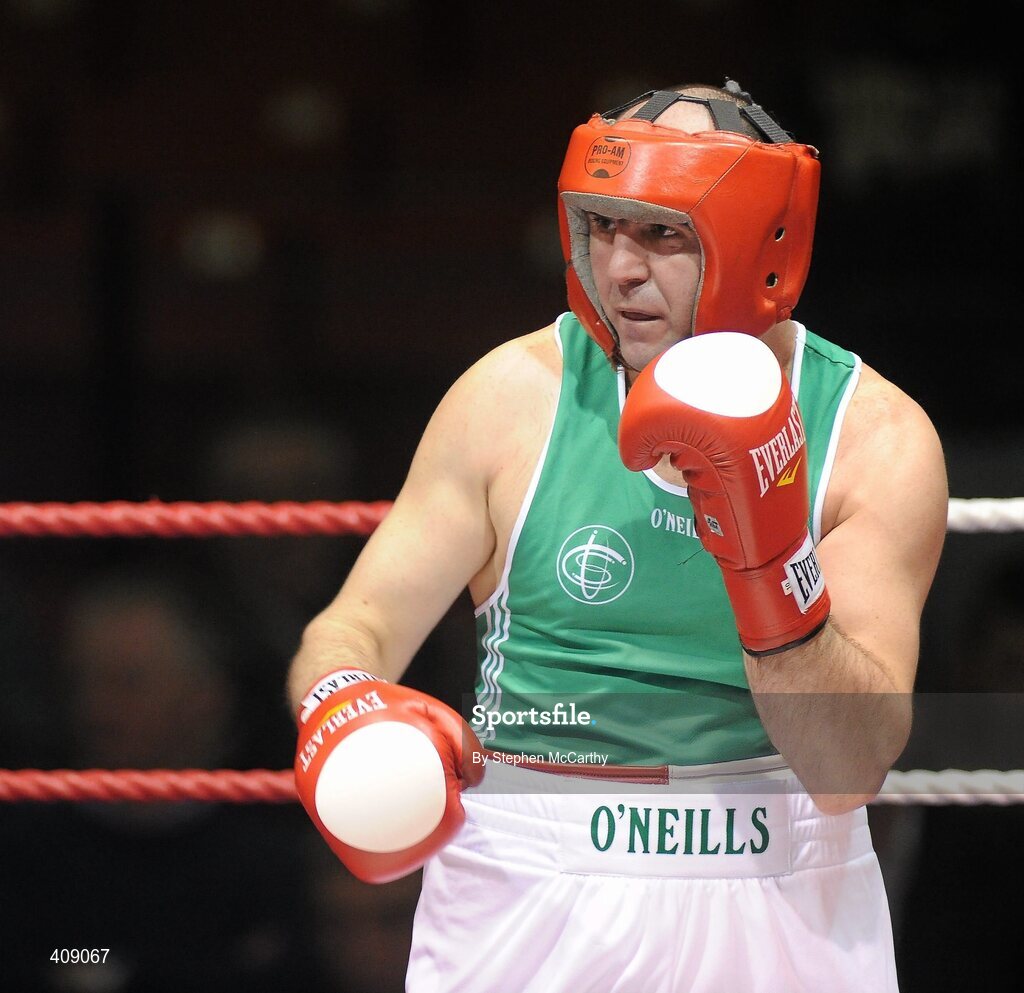 12 March 2010; Disha Gezim, Ireland, in action against Simone Fiori, Italy, during their 81kg bout. Elite International, National Stadium, Dublin. Picture credit: Stephen McCarthy / SPORTSFILE