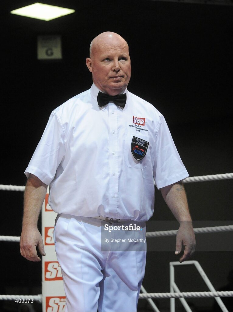12 March 2010; Referee Larry Durand. Elite International, National Stadium, Dublin. Picture credit: Stephen McCarthy / SPORTSFILE