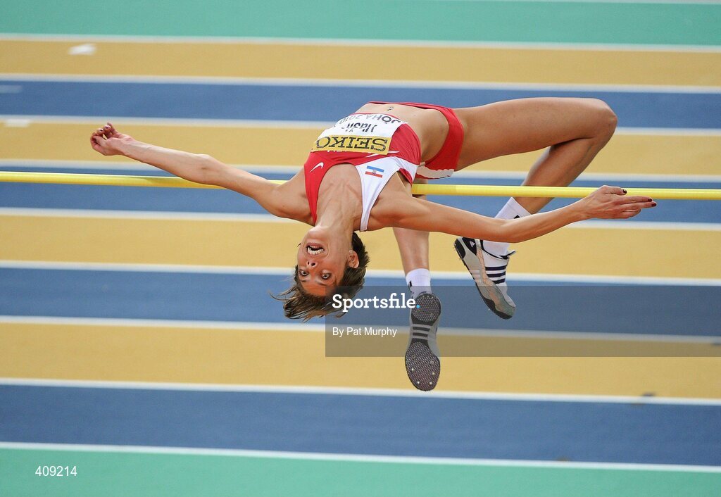 13 March 2010; Croatia's Blanka Vlasic on her way to winning the Women's High Jump final at the 13th IAAF World Indoor Athletics Championships, Doha, Qatar. Picture credit: Pat Murphy / SPORTSFILE