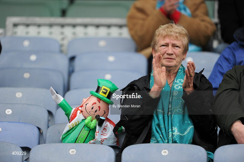 13 March 2010; An Ireland supporter waits for the game to start. RBS Six Nations Rugby Championship, Ireland v Wales, Croke Park, Dublin. Picture credit: Brendan Moran / SPORTSFILE