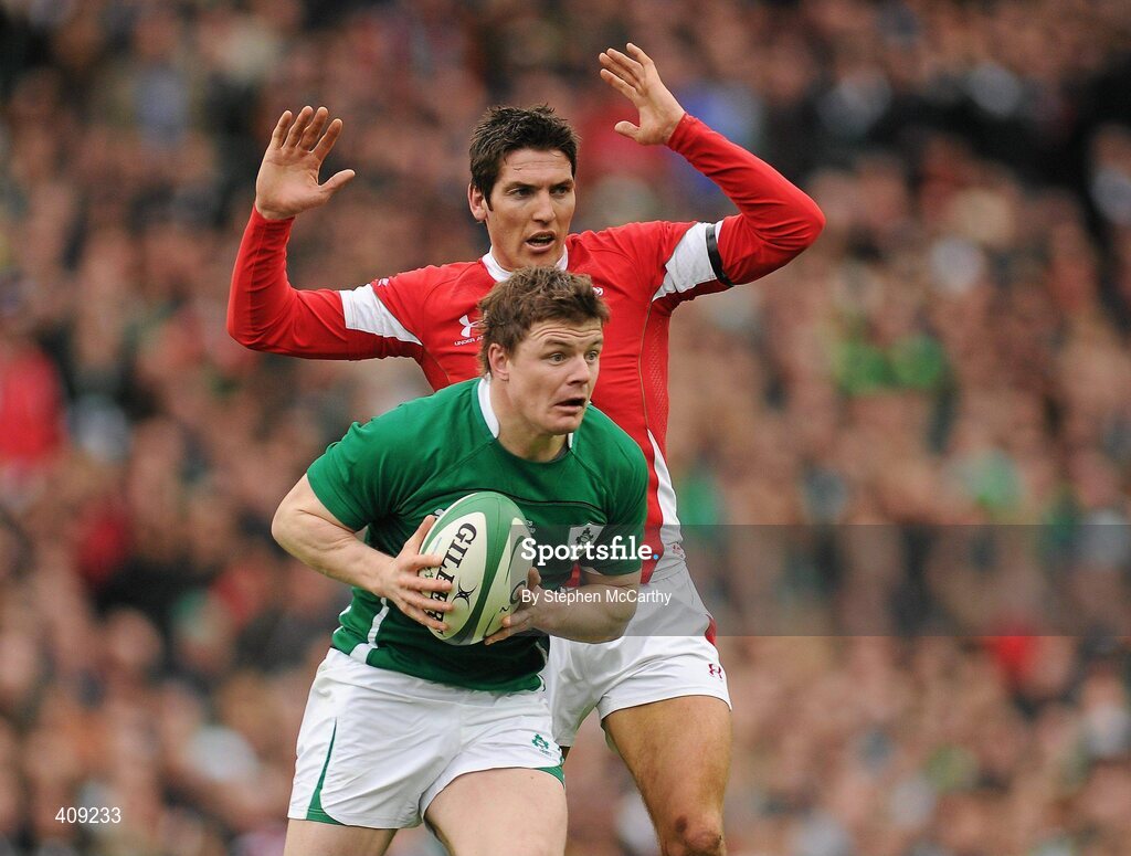 13 March 2010; Brian O'Driscoll, Ireland, in action against James Hook, Wales. RBS Six Nations Rugby Championship, Ireland v Wales, Croke Park, Dublin. Picture credit: Stephen McCarthy / SPORTSFILE