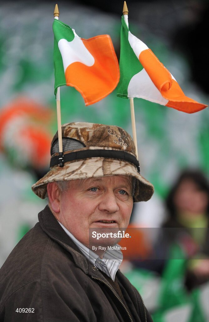 13 March 2010; Mr. Matt Murtagh, from Colcille, Longford, arrives for the game. RBS Six Nations Rugby Championship, Ireland v Wales, Croke Park, Dublin. Picture credit: Ray McManus / SPORTSFILE