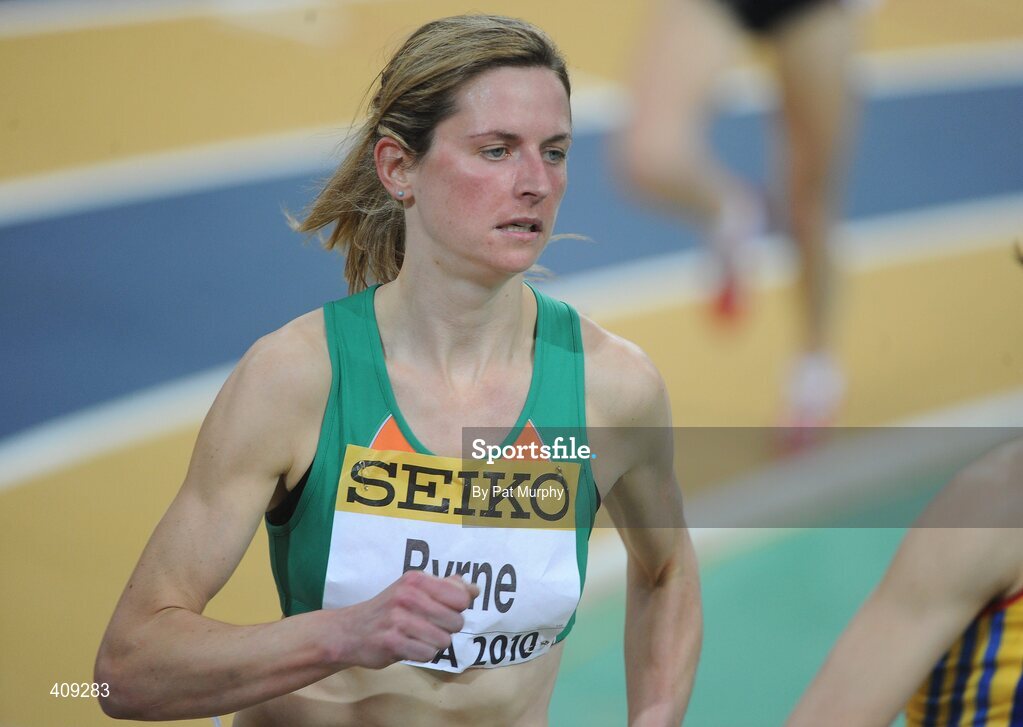 12 March 2010; Ireland's Deirdre Byrne on her way to finishing in 10th place during her Women's 3000m Heats at the 13th IAAF World Indoor Athletics Championships, Doha, Qatar. Picture credit: Pat Murphy / SPORTSFILE