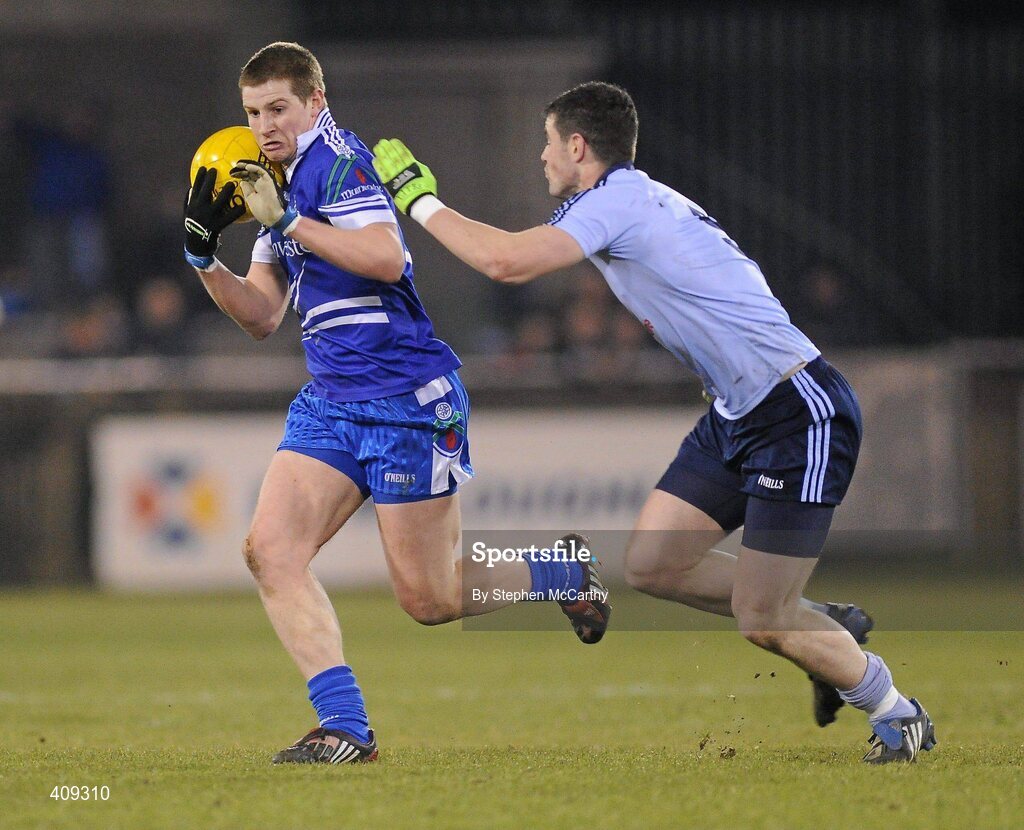 13 March 2010; Darren Hughes, Monaghan, in action against Ross McConnell, Dublin. Allianz GAA Football National League, Division 1, Round 4, Dublin v Monaghan, Parnell Park, Dublin. Picture credit: Stephen McCarthy / SPORTSFILE