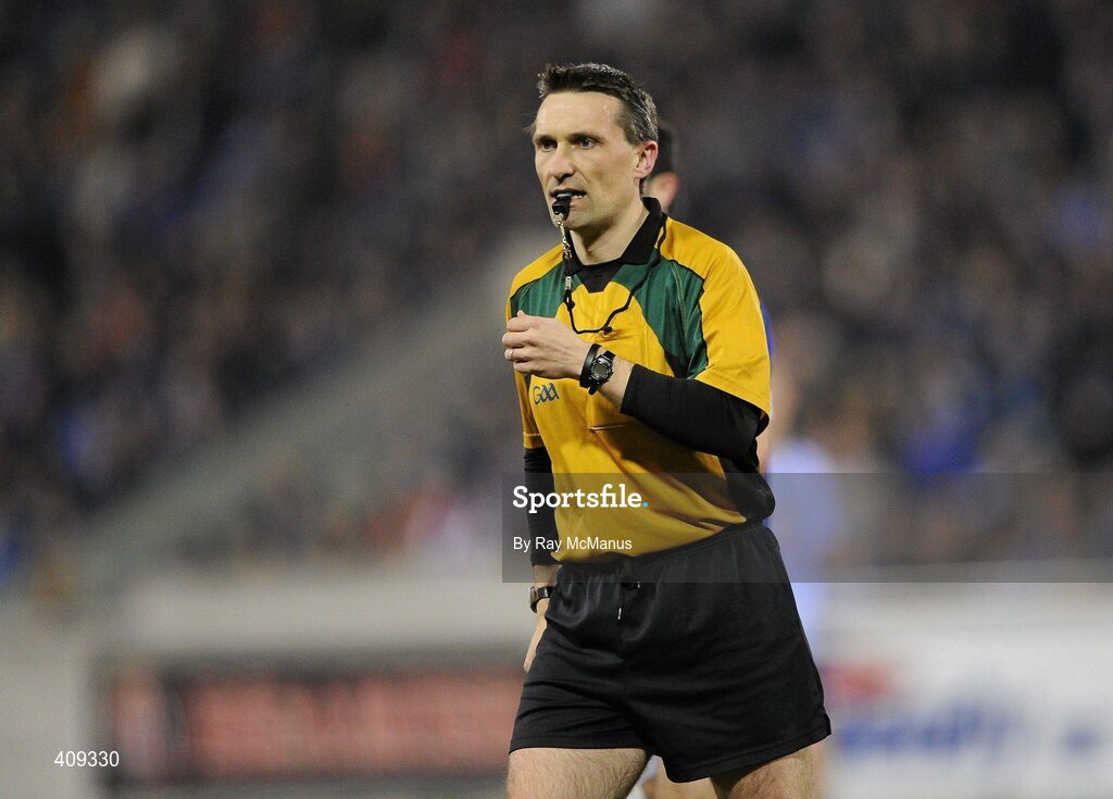13 March 2010; Referee Maurice Deegan during the game. Allianz GAA Football National League, Division 1, Round 4, Dublin v Monaghan, Parnell Park, Dublin. Picture credit: Ray McManus / SPORTSFILE