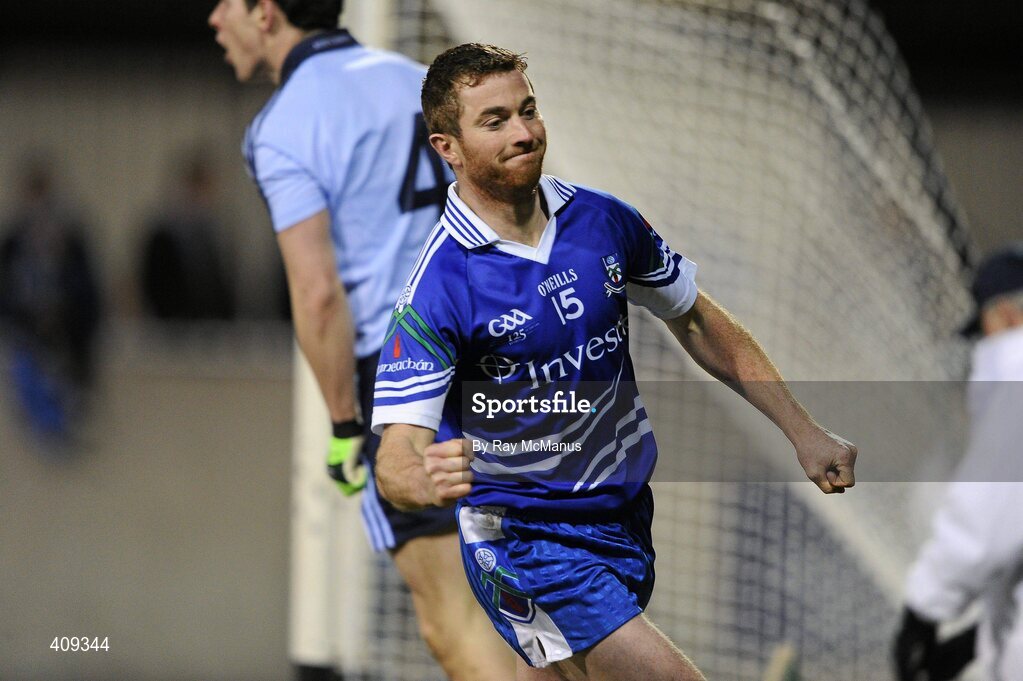 13 March 2010; Tomas Freeman celebrates scoring a goal for Monaghan to bring the sides level at 1-6 each. Allianz GAA Football National League, Division 1, Round 4, Dublin v Monaghan, Parnell Park, Dublin. Picture credit: Ray McManus / SPORTSFILE