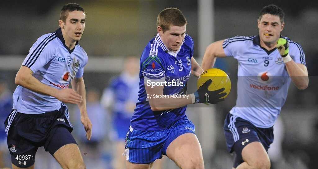 13 March 2010; Darren Hughes, Monaghan, in action against James McCarthy, left, and Ross McConnell, Dublin. Allianz GAA Football National League, Division 1, Round 4, Dublin v Monaghan, Parnell Park, Dublin. Picture credit: Stephen McCarthy / SPORTSFILE