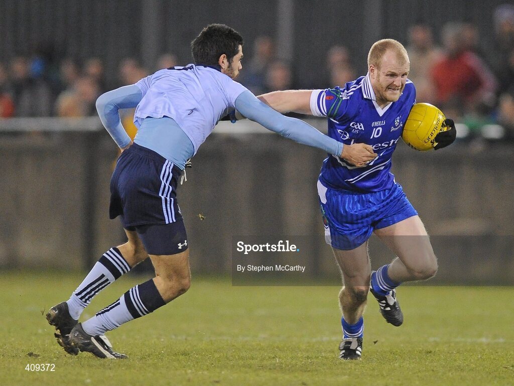 13 March 2010; Dick Clerkin, Monaghan, in action against Cian O'Sullivan, Dublin. Allianz GAA Football National League, Division 1, Round 4, Dublin v Monaghan, Parnell Park, Dublin. Picture credit: Stephen McCarthy / SPORTSFILE